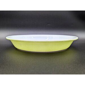 Vintage 1960's Pyrex Lime Green Opaque Opalware Pie or Baking Plate